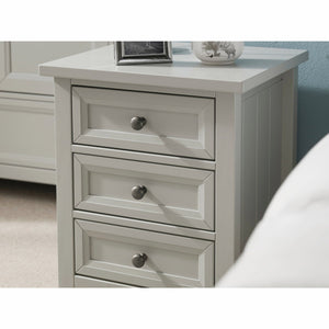 MAINE 3 DRAWER BEDSIDE - DOVE GREY - Living with Luxury