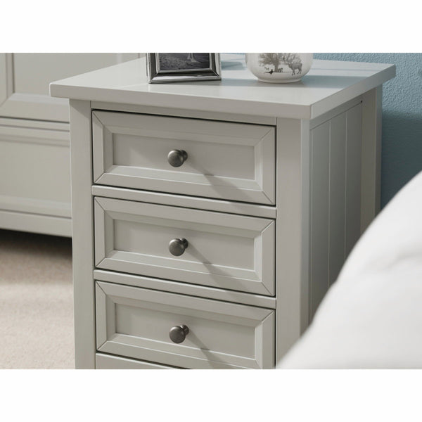 MAINE 3 DRAWER BEDSIDE - DOVE GREY - Living with Luxury