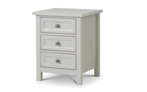 MAINE 3 DRAWER BEDSIDE - DOVE GREY - Living with Luxury