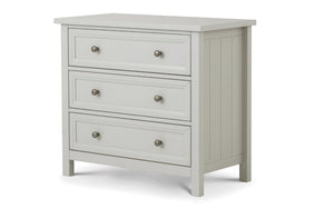 MAINE 3 DRAWER WIDE CHEST - DOVE GREY - Living with Luxury