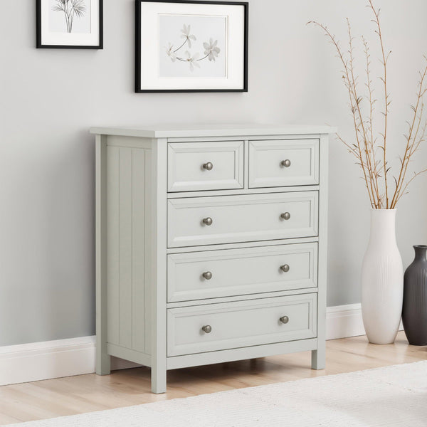 MAINE 3 + 2  DRAWER  CHEST - DOVE GREY - Living with Luxury