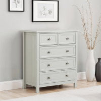 MAINE 3 + 2  DRAWER  CHEST - DOVE GREY - Living with Luxury