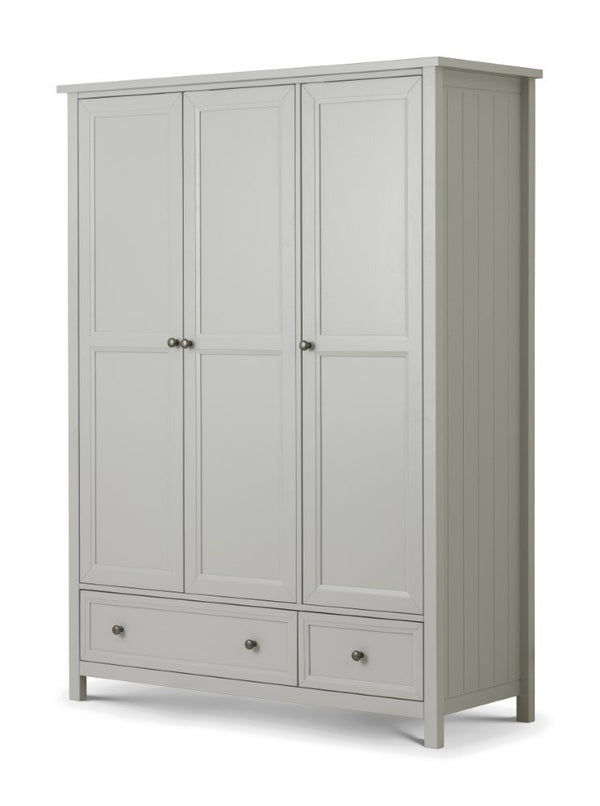 MAINE 3 DOOR COMBINATION WARDROBE - DOVE GREY - Living with Luxury