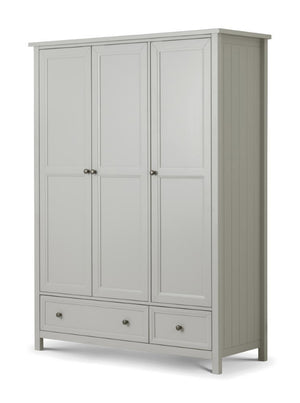 MAINE 3 DOOR COMBINATION WARDROBE - DOVE GREY - Living with Luxury