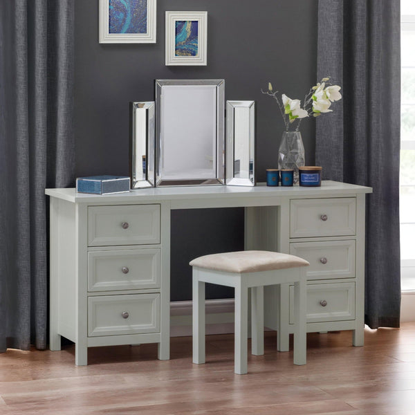 Maine Dressing Table - Dove Grey - Living with Luxury