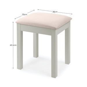 MAINE DRESSING STOOL - DOVE GREY - Living with Luxury