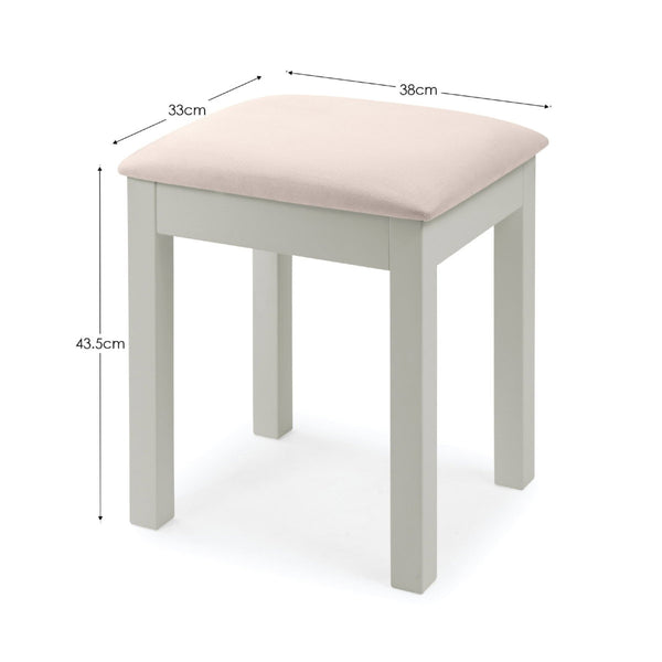 MAINE DRESSING STOOL - DOVE GREY - Living with Luxury