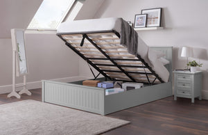 Maine Ottoman Storage 150cm King Bed - Dove Grey - Living with Luxury