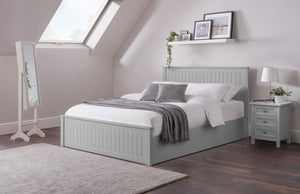 Maine Ottoman Storage 150cm King Bed - Dove Grey - Living with Luxury