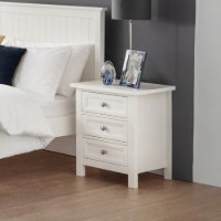 MAINE 3 DRAWER BEDSIDE - SURF WHITE - Living with Luxury