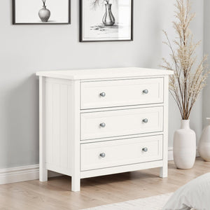 MAINE 3 DRAWER WIDE CHEST - SURF WHITE - Living with Luxury