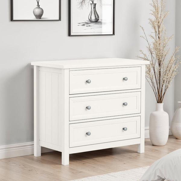 MAINE 3 DRAWER WIDE CHEST - SURF WHITE - Living with Luxury