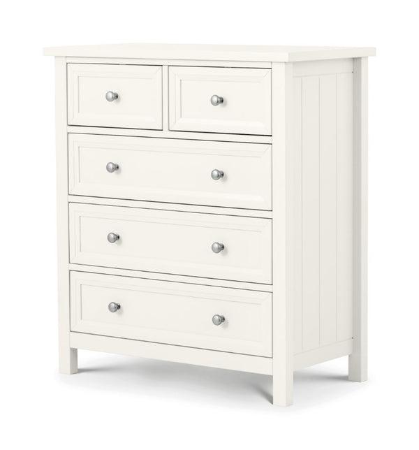 MAINE 3 + 2  DRAWER  CHEST - SURF WHITE - Living with Luxury