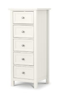 MAINE 5 DRAWER TALL CHEST - SURF WHITE - Living with Luxury
