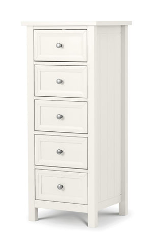 MAINE 5 DRAWER TALL CHEST - SURF WHITE - Living with Luxury