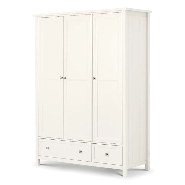 Maine 3 Door Combination Wardrobe - Dove Grey - Living with Luxury