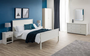 Maine 135cm Double Bed - Surf White - Living with Luxury