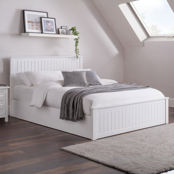 MAINE OTTOMAN BED 135CM - SURF WHITE - Living with Luxury