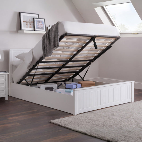 MAINE OTTOMAN BED 135CM - SURF WHITE - Living with Luxury