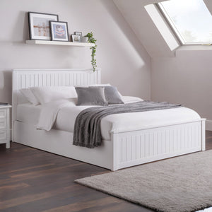 MAINE OTTOMAN BED 150CM - SURF WHITE - Living with Luxury