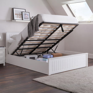 MAINE OTTOMAN BED 150CM - SURF WHITE - Living with Luxury