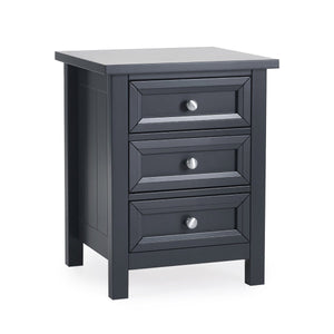 MAINE 3 DRAWER BEDSIDE - ANTHRACITE - Living with Luxury