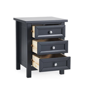 MAINE 3 DRAWER BEDSIDE - ANTHRACITE - Living with Luxury