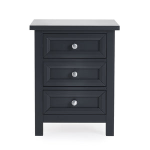 MAINE 3 DRAWER BEDSIDE - ANTHRACITE - Living with Luxury