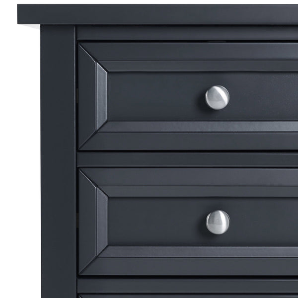 MAINE 3 DRAWER BEDSIDE - ANTHRACITE - Living with Luxury
