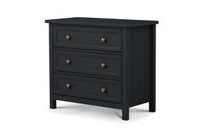 MAINE 3 DRAWER WIDE CHEST - ANTHRACITE - Living with Luxury