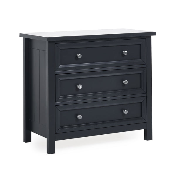 Maine 3 Drawer Wide Chest - Anthracite - Living with Luxury