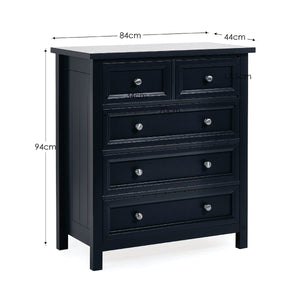 MAINE 3 + 2  DRAWER CHEST - ANTHRACITE - Living with Luxury
