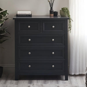 MAINE 3 + 2  DRAWER CHEST - ANTHRACITE - Living with Luxury
