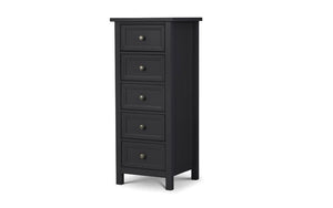 MAINE 5 DRAWER TALL CHEST - ANTHRACITE - Living with Luxury
