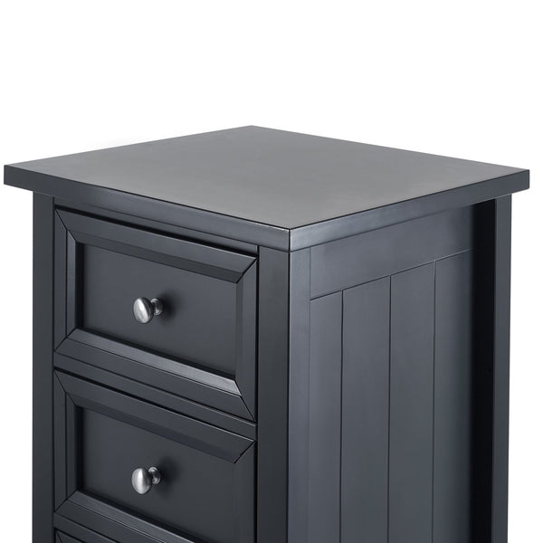 Maine 5 Drawer Tall Chest - Anthracite - Living with Luxury