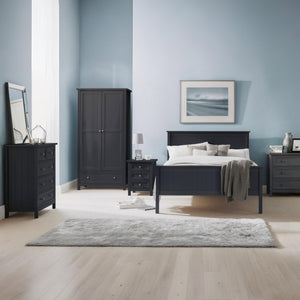 Maine 2 Door Combination Wardrobe - Anthracite - Living with Luxury