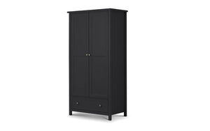 Maine 2 Door Combination Wardrobe - Anthracite - Living with Luxury