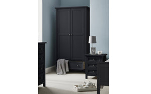 Maine 2 Door Combination Wardrobe - Anthracite - Living with Luxury