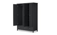 Maine 3 Door Combination Wardrobe - Anthracite - Living with Luxury