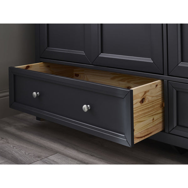 Maine 3 Door Combination Wardrobe - Anthracite - Living with Luxury