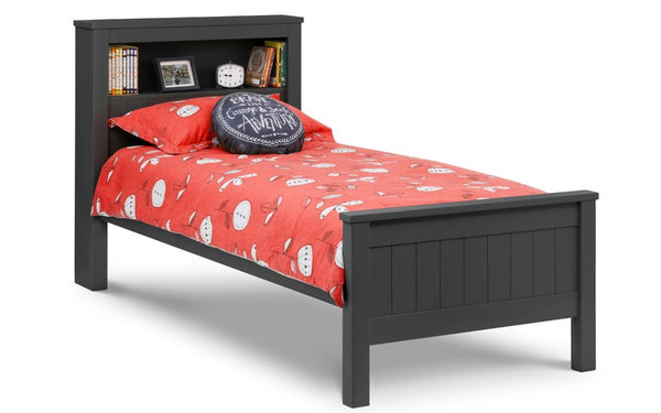 Maine Bookcase 90cm Single Bed - Anthracite - Living with Luxury