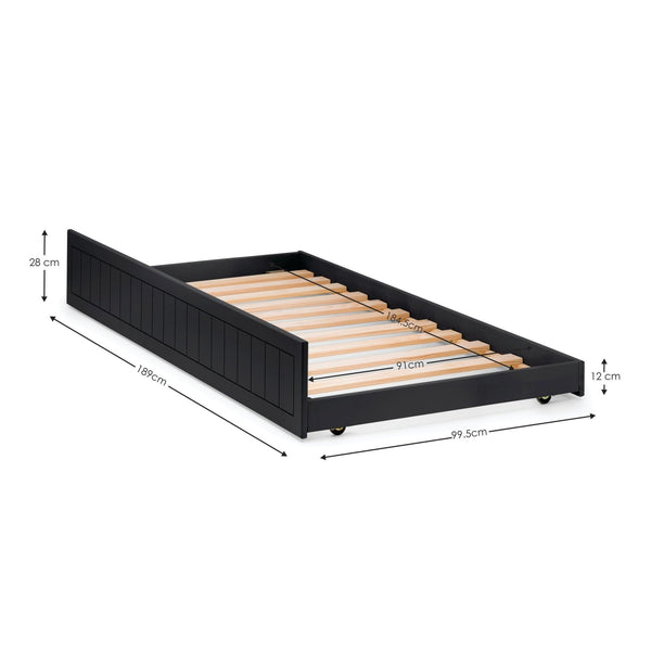 Maine 90cm Single Underbed - Anthracite - Living with Luxury