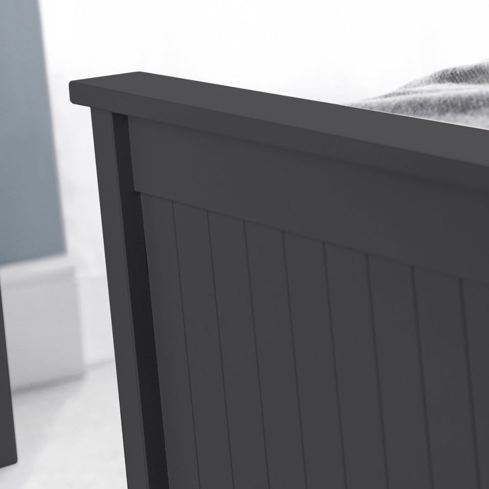 Maine Ottoman Storage 135cm Double Bed - Anthracite - Living with Luxury