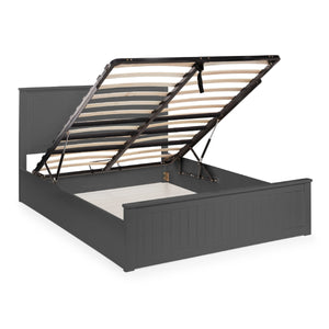 Maine Ottoman Storage 135cm Double Bed - Anthracite - Living with Luxury