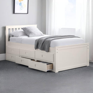 MAISIE BED WITH UNDERBED AND DRAWERS - SURF WHITE - Living with Luxury