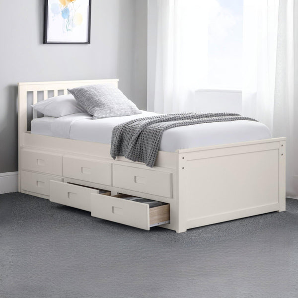 MAISIE BED WITH UNDERBED AND DRAWERS - SURF WHITE - Living with Luxury