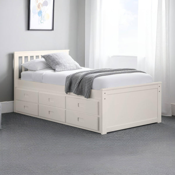 MAISIE BED WITH UNDERBED AND DRAWERS - SURF WHITE - Living with Luxury