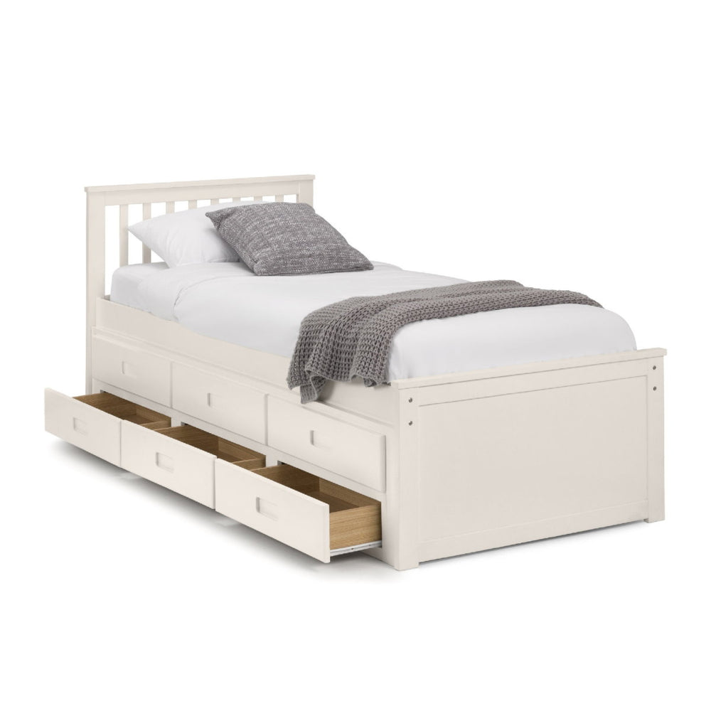 MAISIE BED WITH UNDERBED AND DRAWERS - SURF WHITE - Living with Luxury