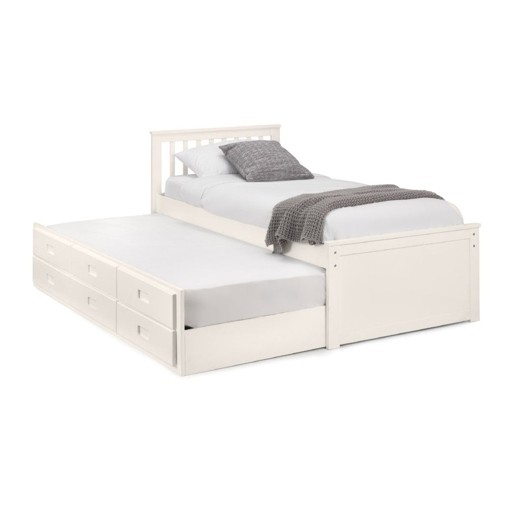 MAISIE BED WITH UNDERBED AND DRAWERS - SURF WHITE - Living with Luxury