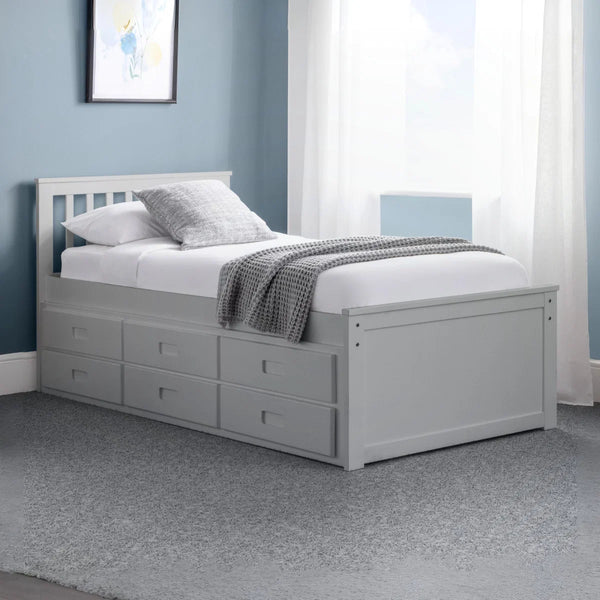 Maisie Bed With Underbed And Drawers - Dove Grey - Living with Luxury